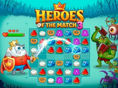 Spel Heroes of the match 3 aanlyn