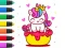 Spel Coloring Book: Unicorn Cupcake aanlyn