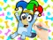 Spel Coloring Book: Clown Bluey aanlyn