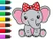 Spel Coloring Book: Elephant aanlyn