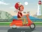 Spel City Scooter Ride Coloring aanlyn