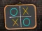 Spel Tic Tac Toe blackboard aanlyn