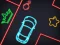 Spel Neon Car Puzzle aanlyn