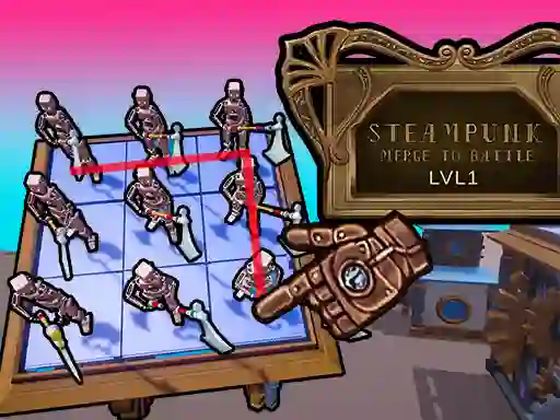 Spel Steampunk Merge To Battle aanlyn