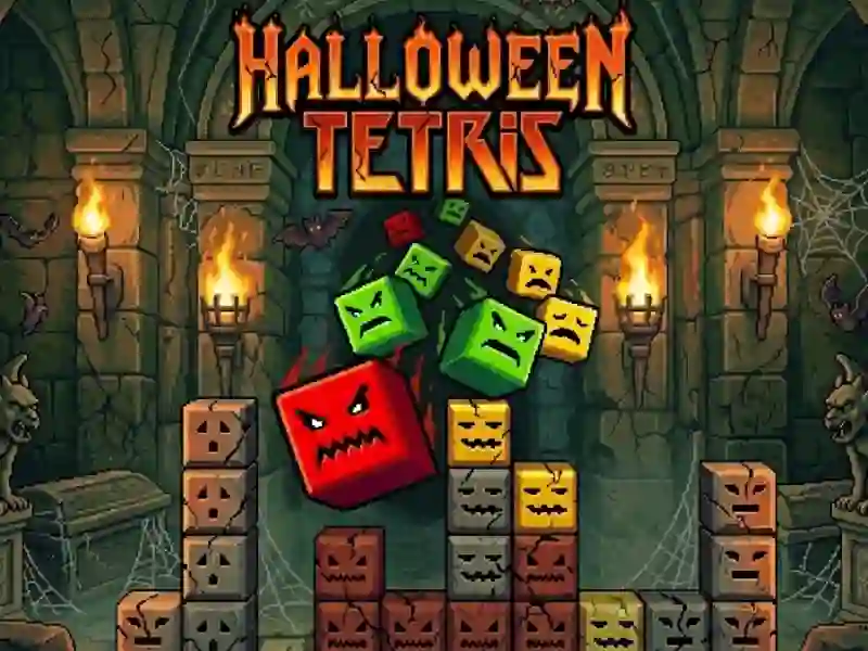 Spel Halloween Tetris aanlyn