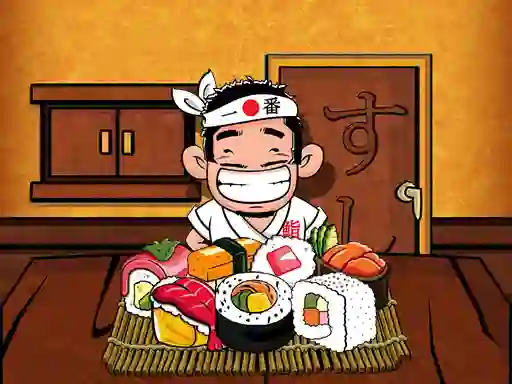Spel Sushi Matching aanlyn