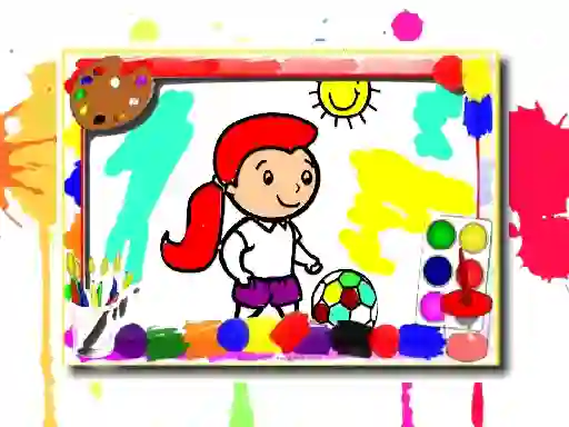 Spel Football Coloring Book aanlyn