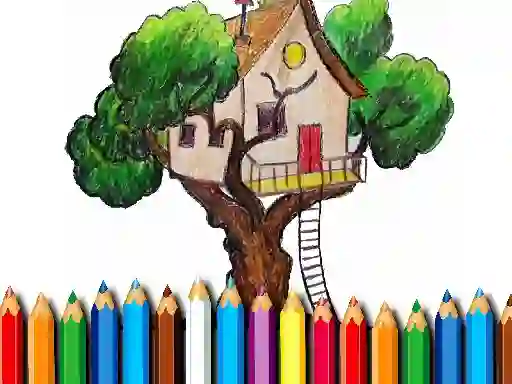 Spel Tree House Coloring Book aanlyn