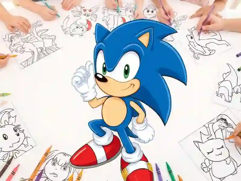 Spel Sonic Coloring aanlyn