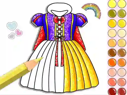 Spel Princess Glitter Coloring aanlyn