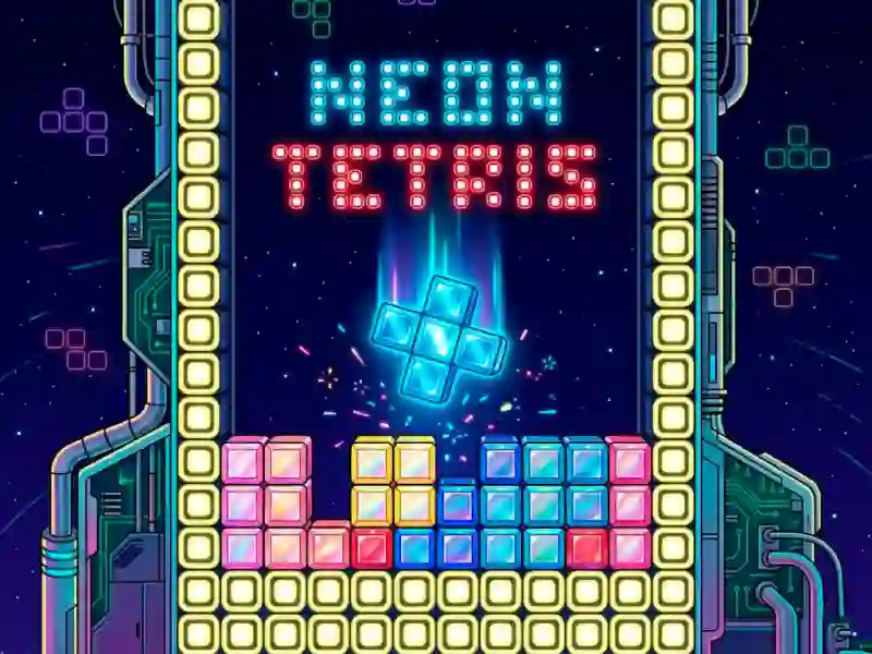 Spel Neon Tetris aanlyn