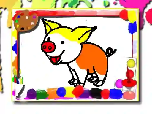 Spel Pigs Coloring Book aanlyn