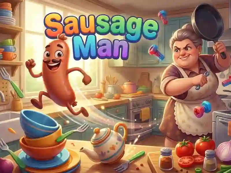 Spel Sausage Man aanlyn