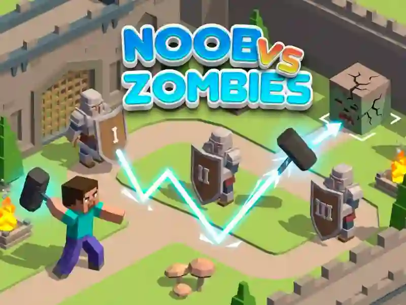 Spel Noob vs Zombies aanlyn