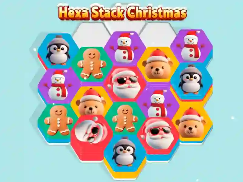 Spel Hexa Stack Christmas aanlyn