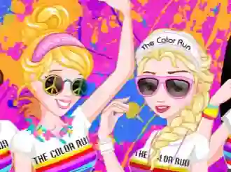 Spel Princess Color Run aanlyn