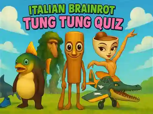 Spel Italian Brainrot tung Tung Quiz aanlyn