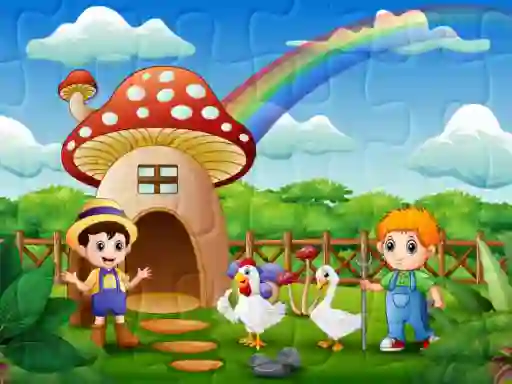 Spel Farm Animal Jigsaw aanlyn