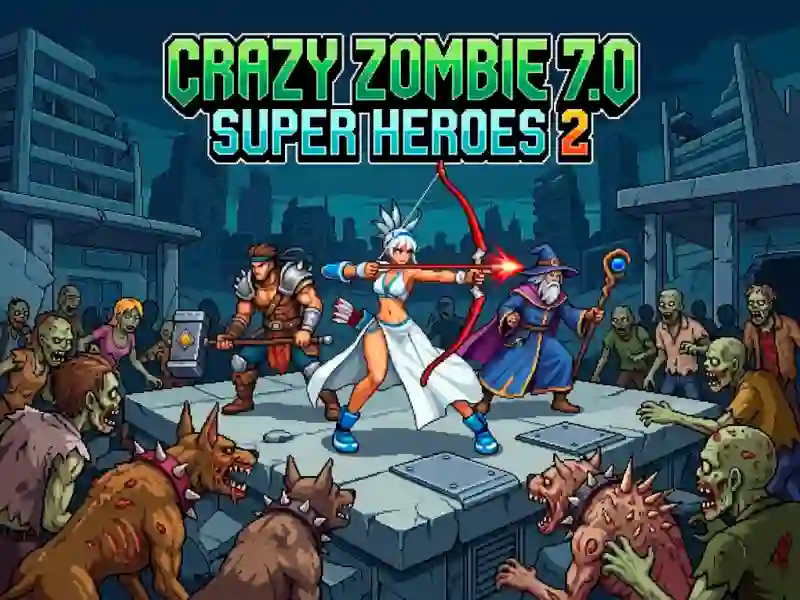 Spel Crazy Zombie 7.0 Super Heroes 2 aanlyn