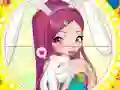Spel Winx bunny style: Round Puzzle aanlyn