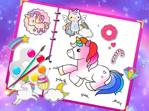 Spel Fabulous Cute Unicorn Coloring Book aanlyn