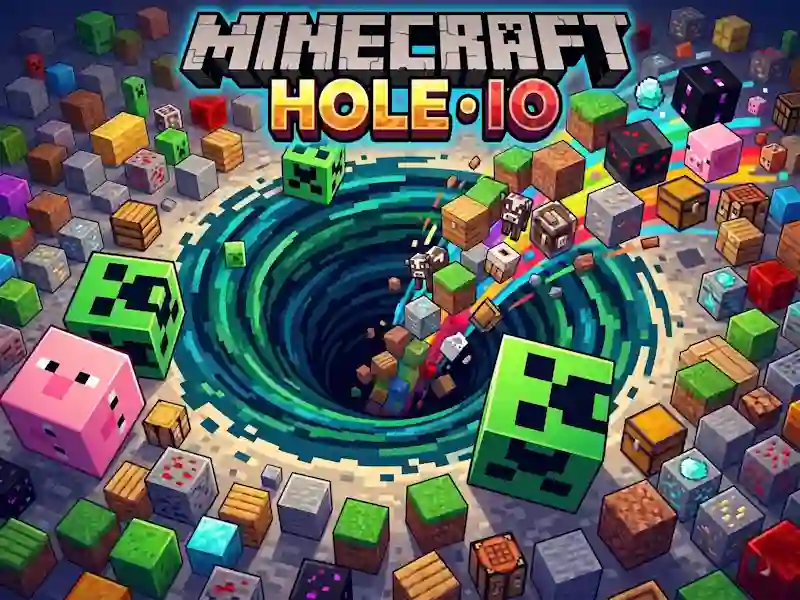Spel Minecraft Hole IO aanlyn