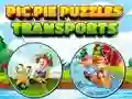Spel Pic Pie Puzzles Transports aanlyn