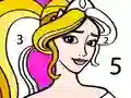 Spel Princess Coloring By Number aanlyn