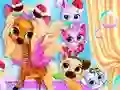 Spel Pets Grooming Bubble Party aanlyn
