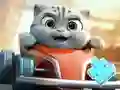 Spel Jigsaw Puzzle: Cat Racing Driver aanlyn