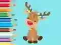 Spel Coloring Book: Cute Christmas Reindeer aanlyn