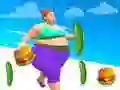 Spel Muscle Girl Calorie Run aanlyn