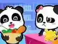 Spel Jigsaw Puzzle: Baby Panda Supermarket aanlyn
