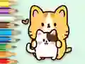 Spel Coloring Book: Hugging Cat aanlyn
