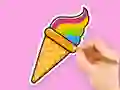 Spel Coloring Book: Rainbow Ice Cream aanlyn