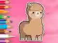 Spel Coloring Book: Cute Alpaca aanlyn