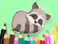 Spel Coloring Book: Baby Raccoon aanlyn