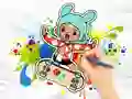 Spel Coloring Book: Toca Boca Skateboard aanlyn