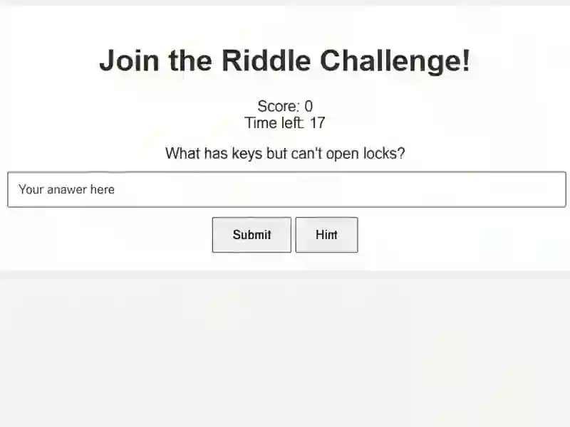 Spel Riddle Challenge aanlyn
