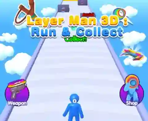 Spel Layer Man 3d Run Collect aanlyn