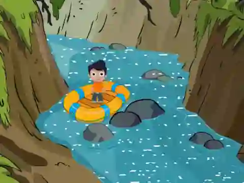 Spel Rescue the Cute Boy from River aanlyn