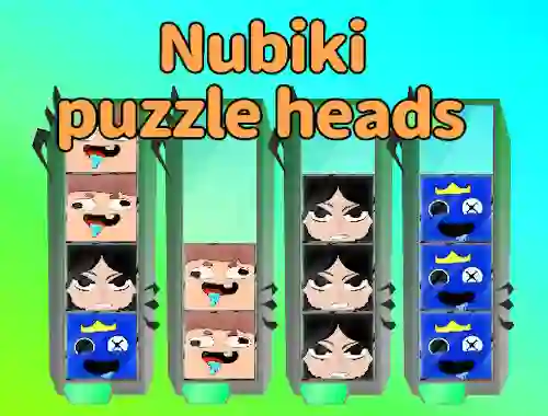 Spel Nubiki Puzzle Heads aanlyn