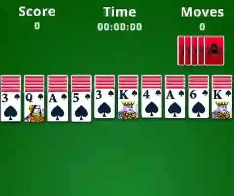 Spel Spider Solitaire aanlyn