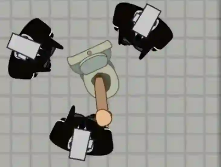Spel 100 Cameramans vs 100 Toilets aanlyn