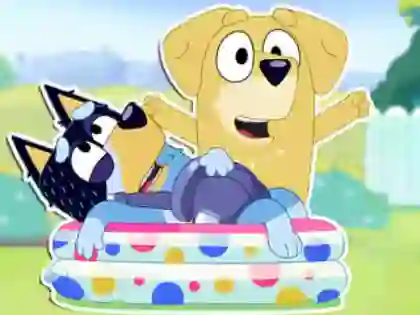 Spel Jigsaw Puzzle: Bluey Dad Baby aanlyn