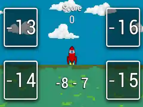 Spel Rocket Math aanlyn