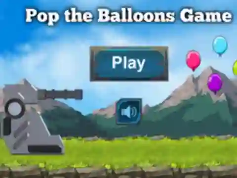 Spel Pop The Balloons Game aanlyn