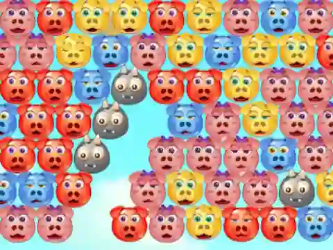 Spel Bubble Piggies aanlyn