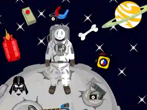 Spel Stickman in Space aanlyn