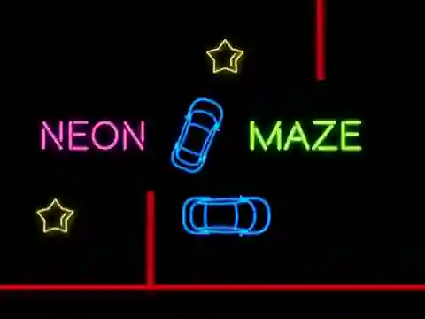 Spel Neon Car Maze aanlyn